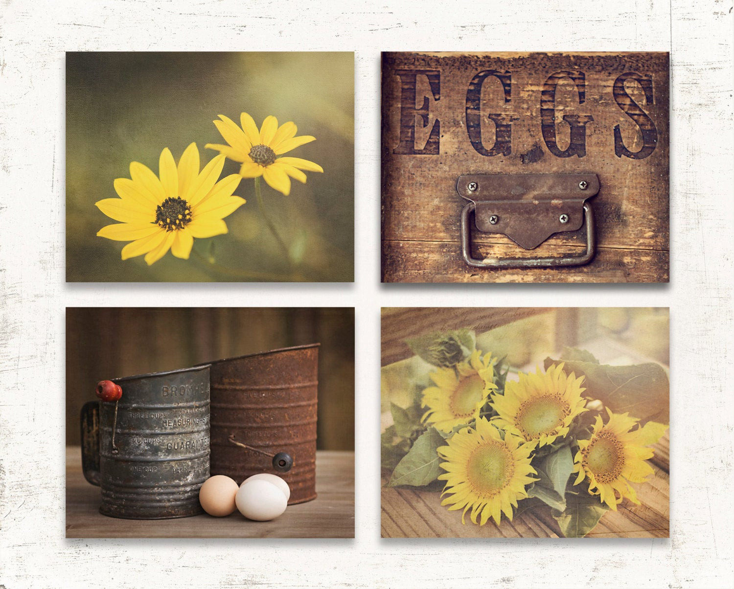 Rustic Kitchen Wall Art
 Country Kitchen Decor Rustic Kitchen Wall Decor Set of FOUR