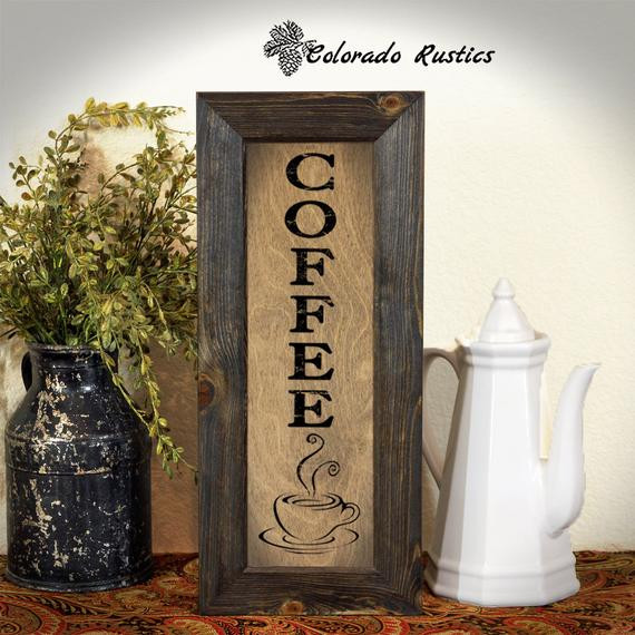 Rustic Kitchen Wall Art
 Coffee Sign Rustic Kitchen Sign Kitchen Wall Decor Coffee