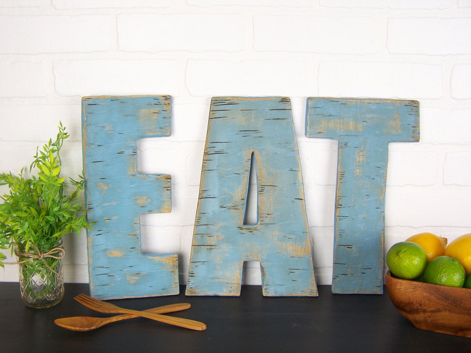 Rustic Kitchen Wall Art
 Rustic Eat Sign Wooden Eat Letters Kitchen Sign Farmhouse