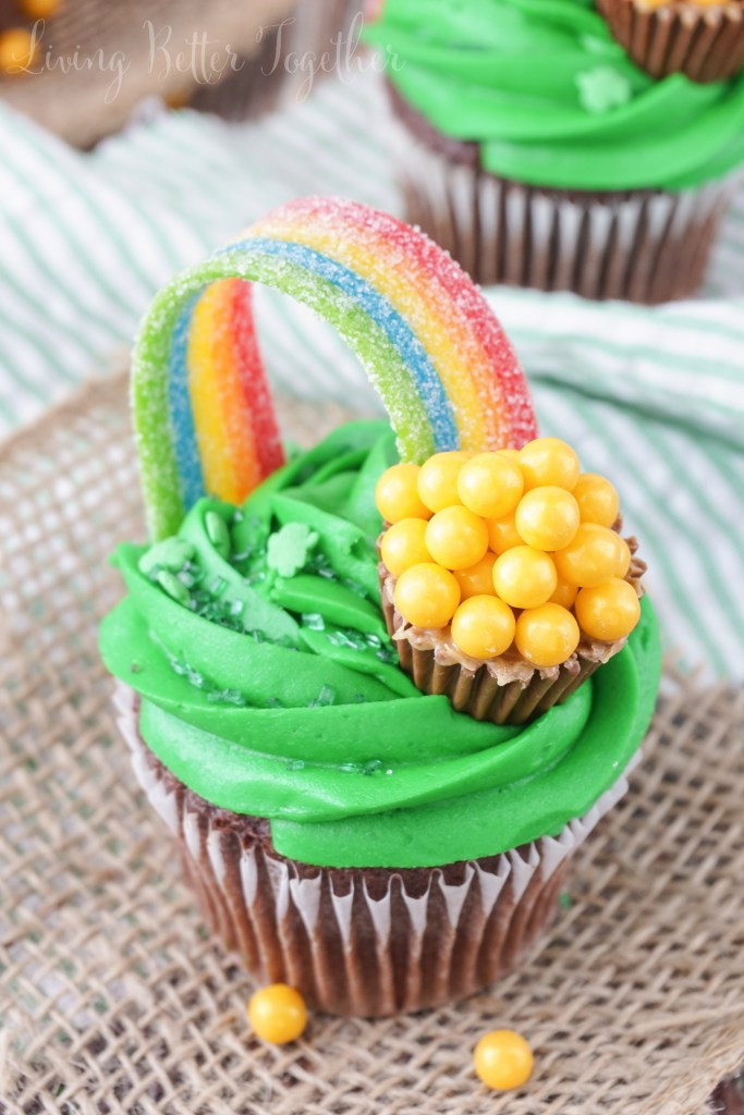 Saint Patrick Cupcakes
 St Patrick s Day Pot of Gold Cupcakes All Created