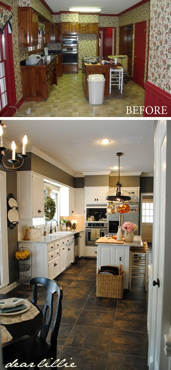Small Kitchen Makeover Ideas
 Before and After 25 Bud Friendly Kitchen Makeover