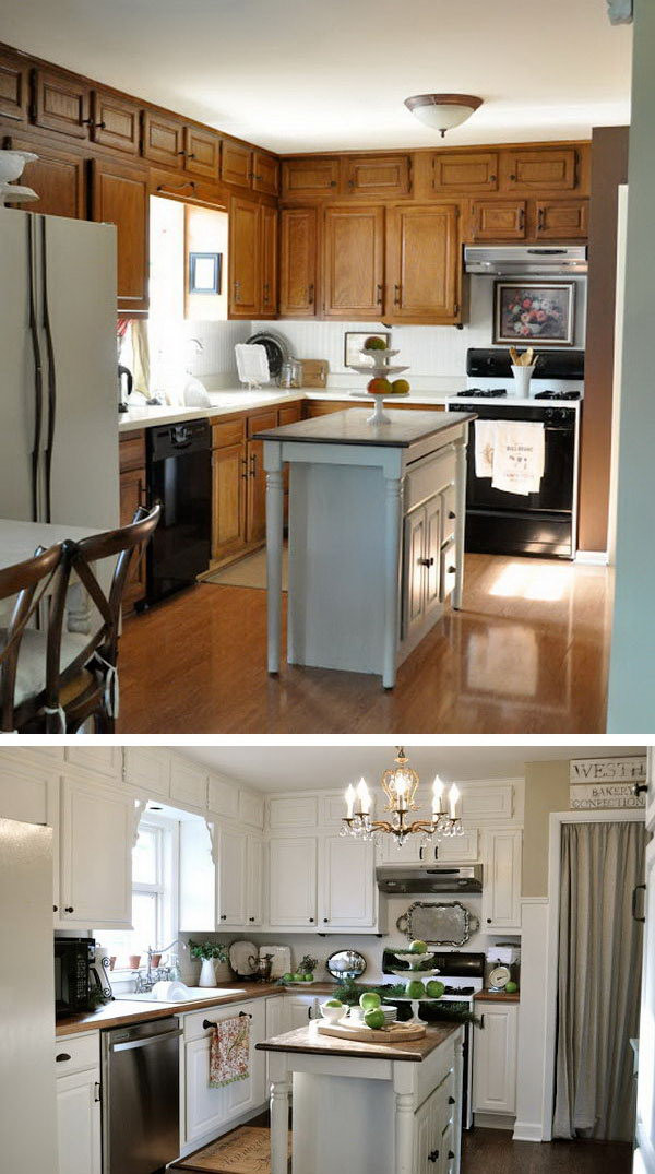 Small Kitchen Makeover Ideas
 Before and After 25 Bud Friendly Kitchen Makeover