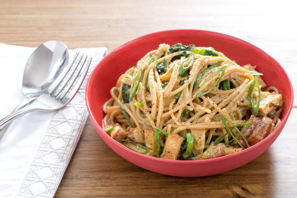 Smoked Tofu Recipes
 Recipe Whole Wheat Spaghetti Carbonara with Smoked Tofu