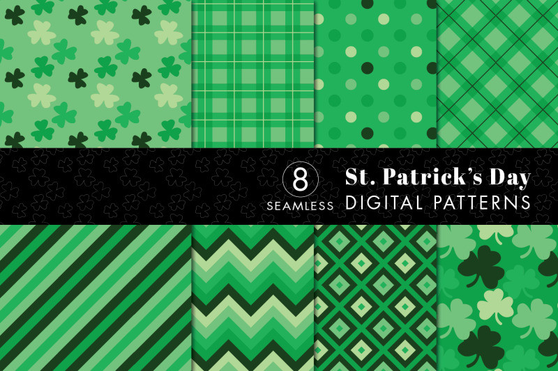 St Patrick's Day Activities
 8 Seamless St Patrick s Day Patterns Set 2 By