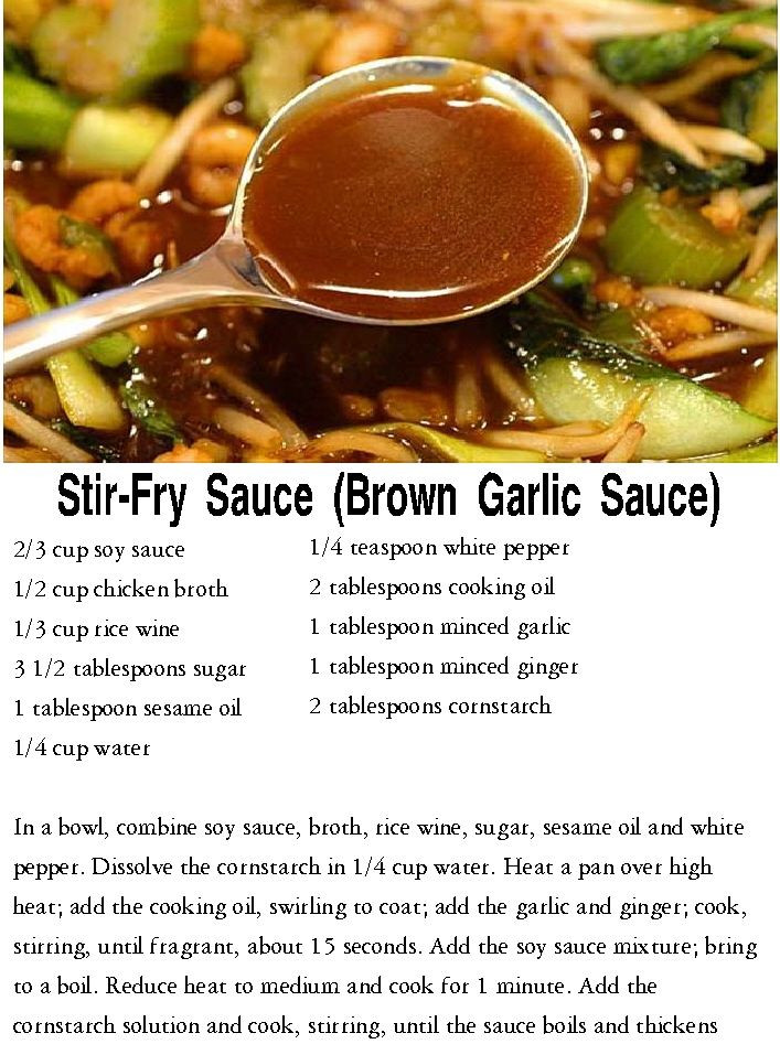 Stir Fry Sauces Recipes
 Stir Fry Sauce Brown Garlic Sauce