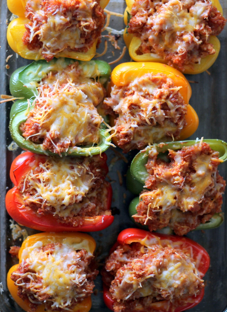 Stuffed Bell Peppers Ground Turkey
 Quinoa and Turkey Sloppy Joe Stuffed Bell Peppers