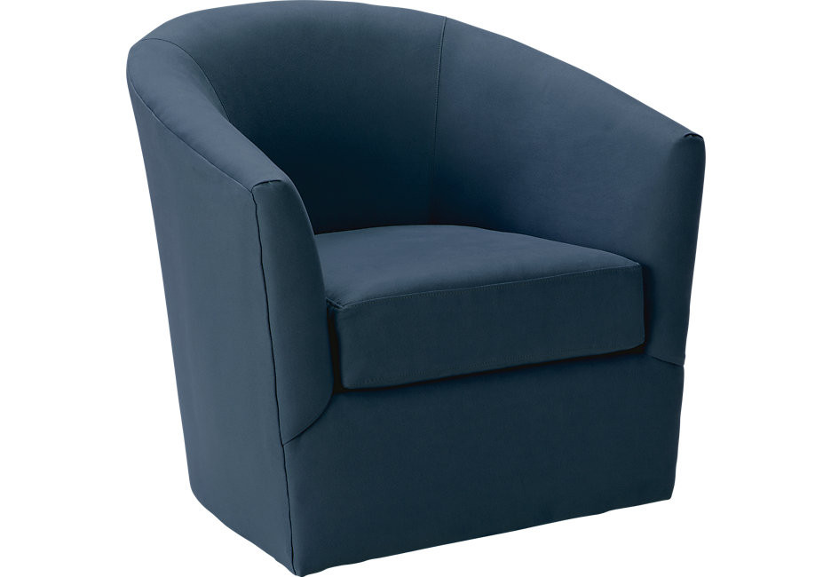 Blue Swivel Club Chairs For Living Room