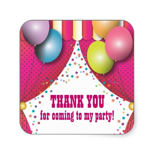 Thank You For Coming To My Party Gift Ideas
 20 best Thank You For ing Stickers images on Pinterest