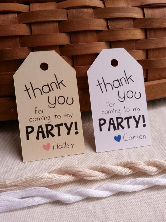 Thank You For Coming To My Party Gift Ideas
 25 Thank You for ing to my Party Tags Party Favor Tags