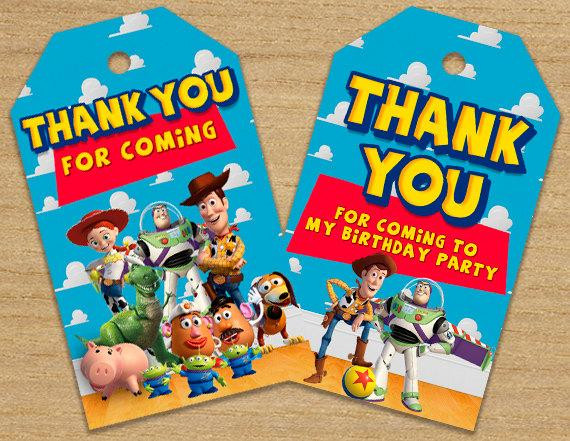 Thank You For Coming To My Party Gift Ideas
 Toy Story Thank You Tags Toy Story Tags Toy Story Printable