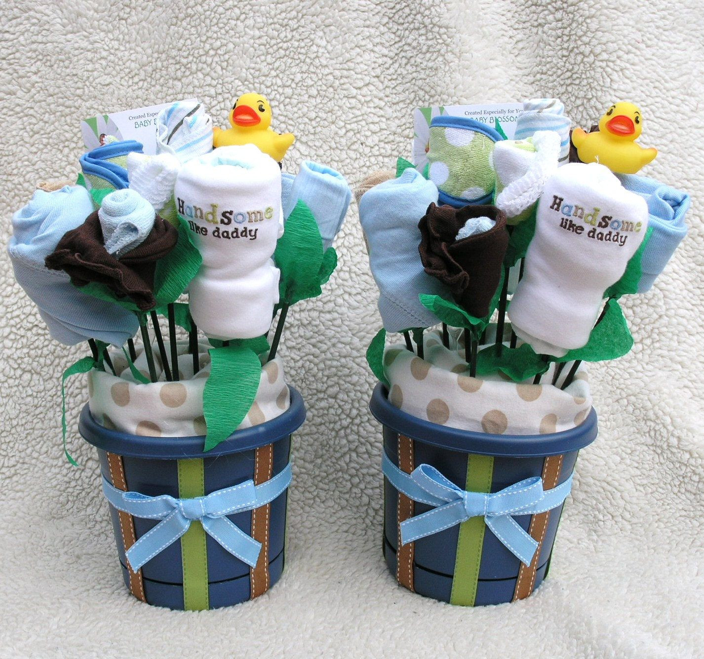 Unique Baby Shower Gift Ideas For Boy
 Baby Bouquets for Twin Boys Unique Gift Baby by