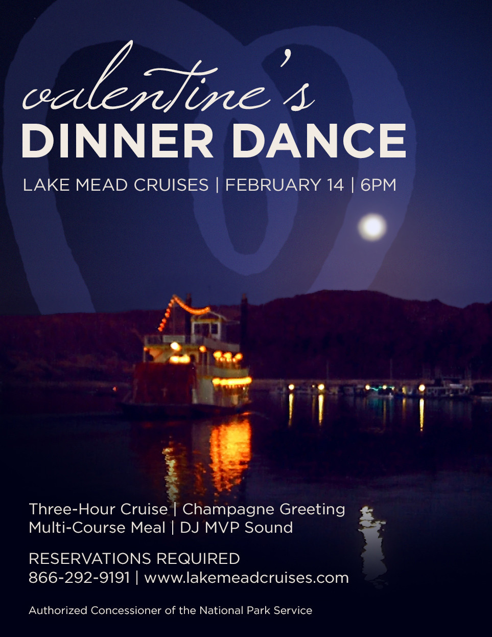 Valentine Day Dinner Cruise
 Valentine s Dinner Dance Cruise with Lake Mead Cruises