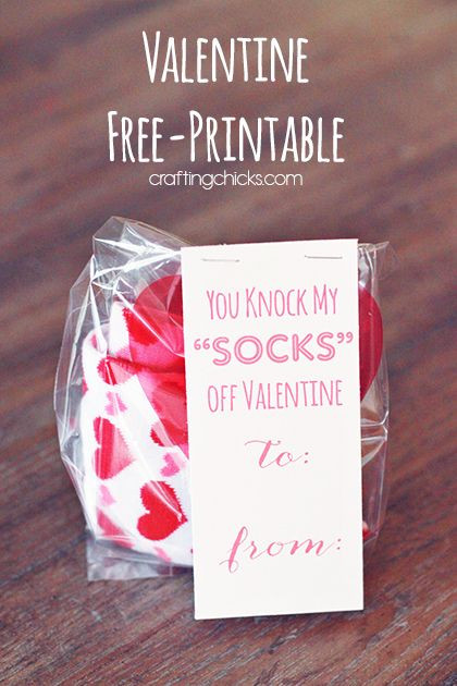 Valentine Day Gift Ideas Target
 You Knock My "SOCKS" f Valentine Free Printable