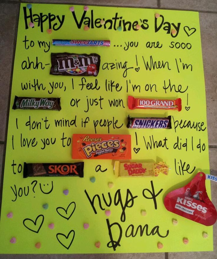 Valentines Day Card With Candy
 Pin on Angela s recipes