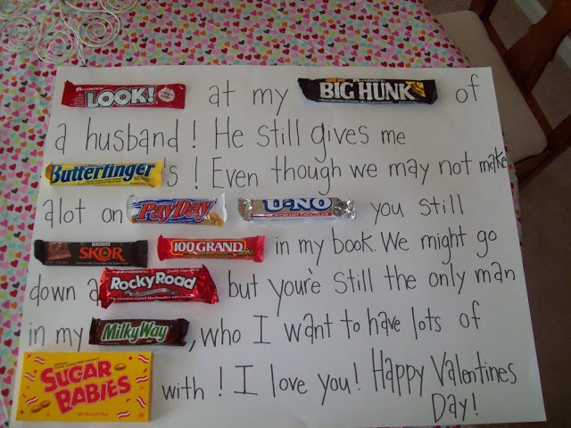 Valentines Day Card With Candy
 candy bar card for husband valentines day