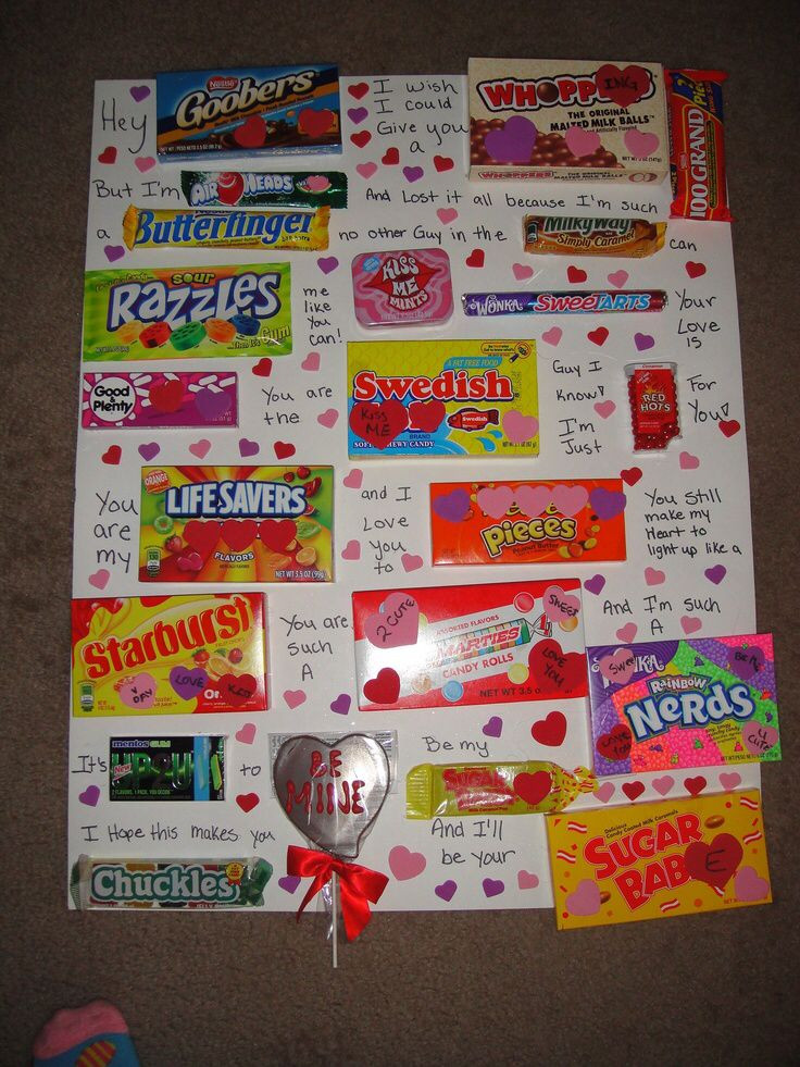 Valentines Day Card With Candy
 Pin by Wendy Hernandez on Candy Messages