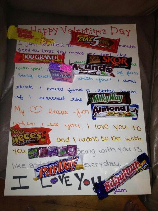 Valentines Day Card With Candy
 Valentine s day candy card