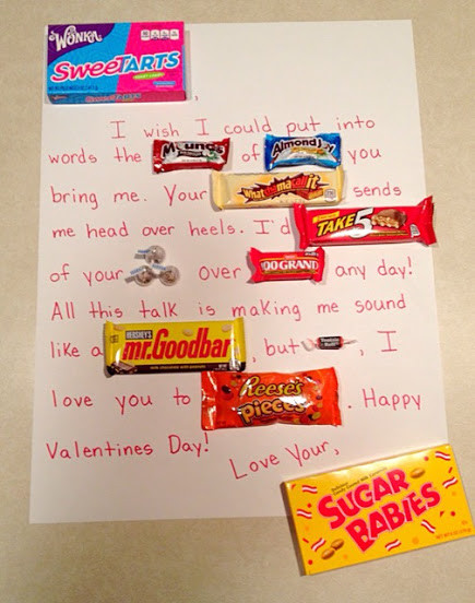 Valentines Day Card With Candy
 Valentine’s Day Candy Card