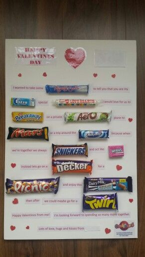 Valentines Day Card With Candy
 Valentines day candy card order for just £20