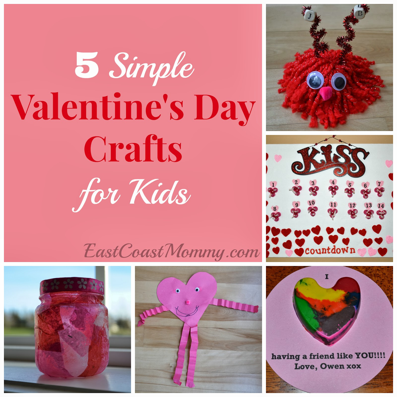 Valentines Day Kids Craft Ideas
 East Coast Mommy 5 Simple Valentine s Day Crafts for Kids