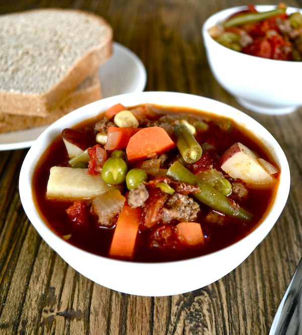 Vegetable Beef Soup With Ground Beef
 Ground beef and ve able soup recipe