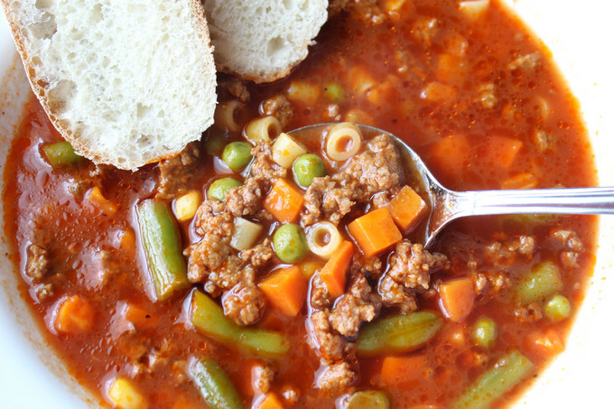 Vegetable Beef Soup With Ground Beef
 Ve able Beef Soup My Farmhouse Table