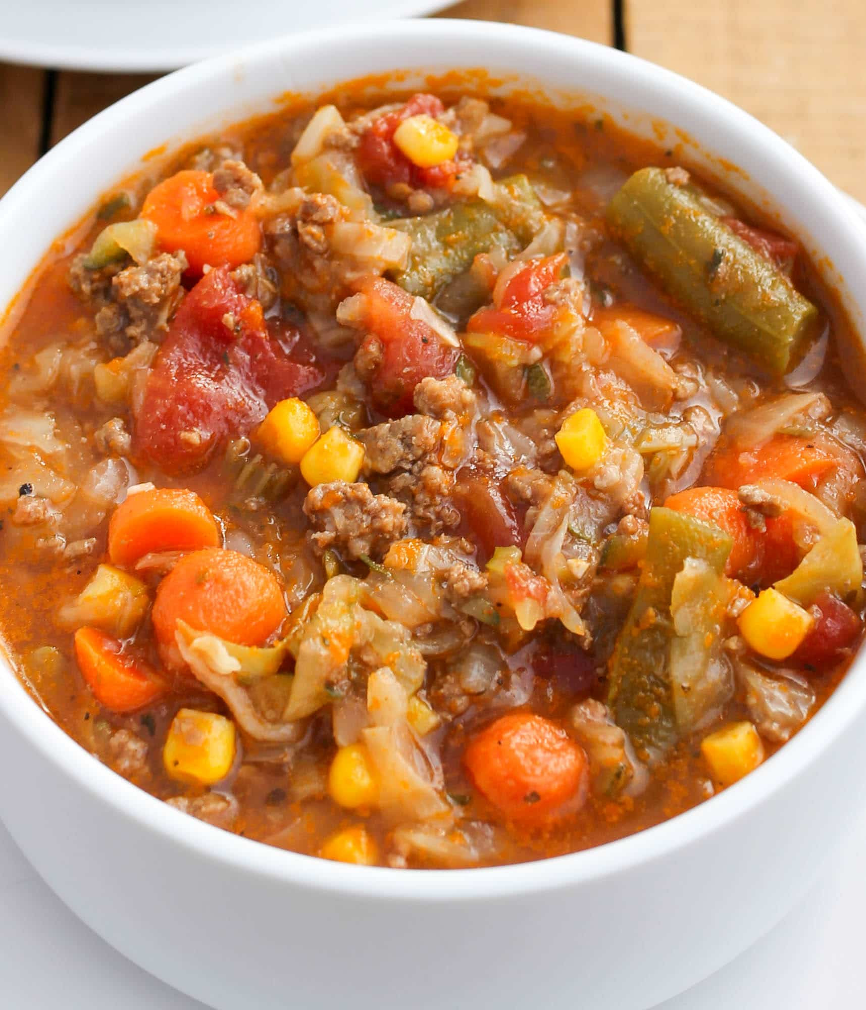 Vegetable Beef Soup With Ground Beef
 Ground Beef and Cabbage Soup Smile Sandwich
