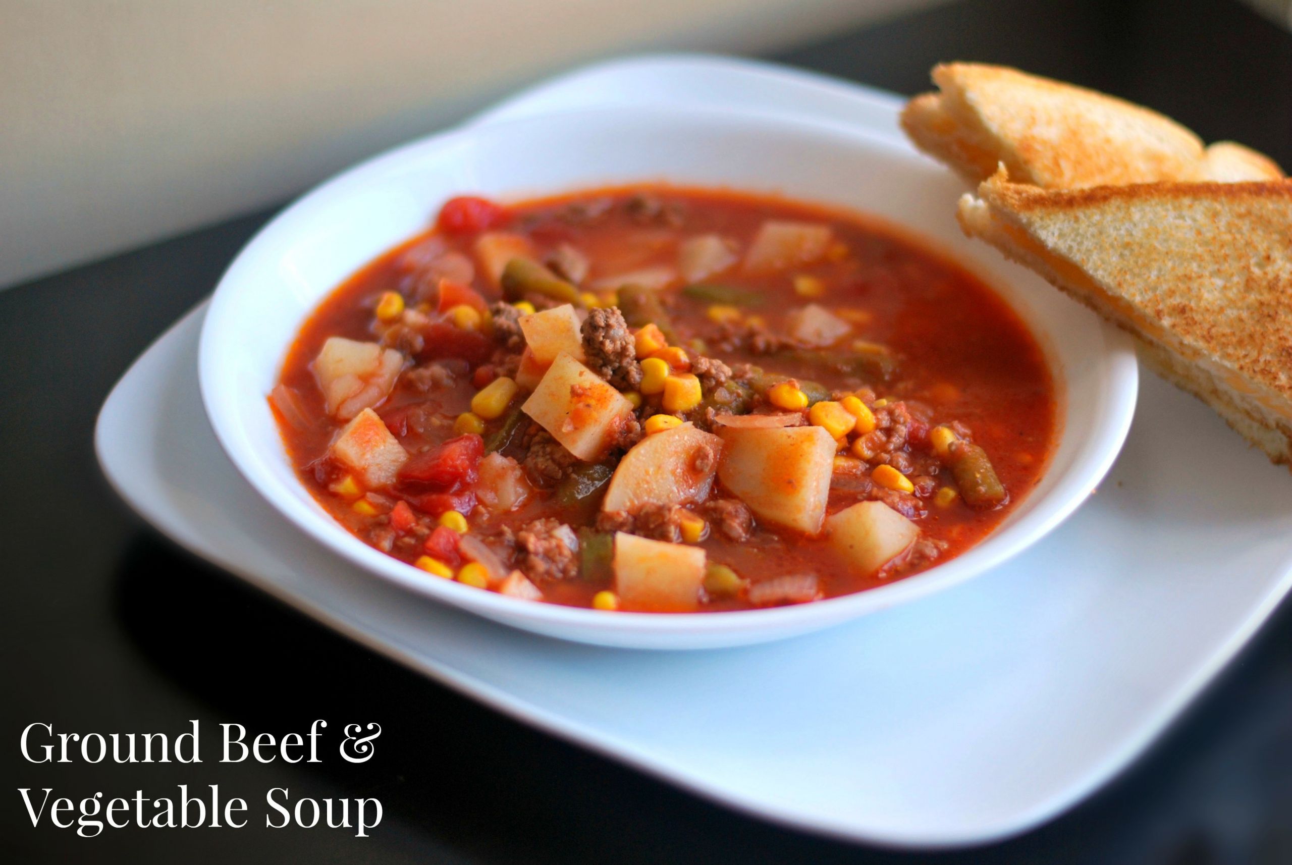 Vegetable Beef Soup With Ground Beef
 Nana s Ground Beef & Ve able Soup Aunt Bee s Recipes