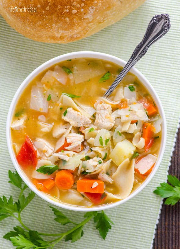 Vegetable Soup With Chicken Broth Recipe
 Chicken Noodle Ve able Soup iFOODreal Healthy Family