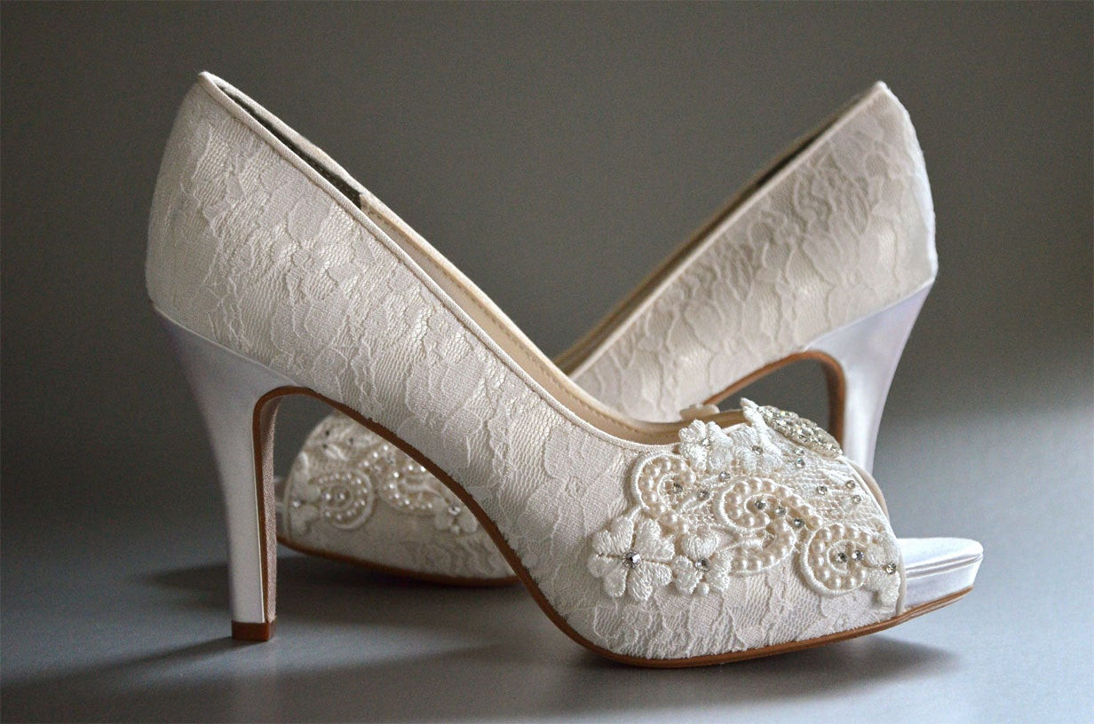 Vintage Lace Wedding Shoes
 Lace Wedding Shoes Womens Wedding Shoes Bridal Shoes