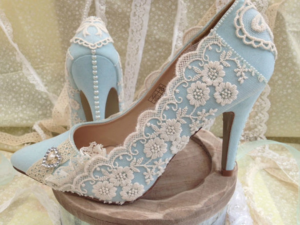 Vintage Lace Wedding Shoes
 Vintage Wedding Shoes Confetti