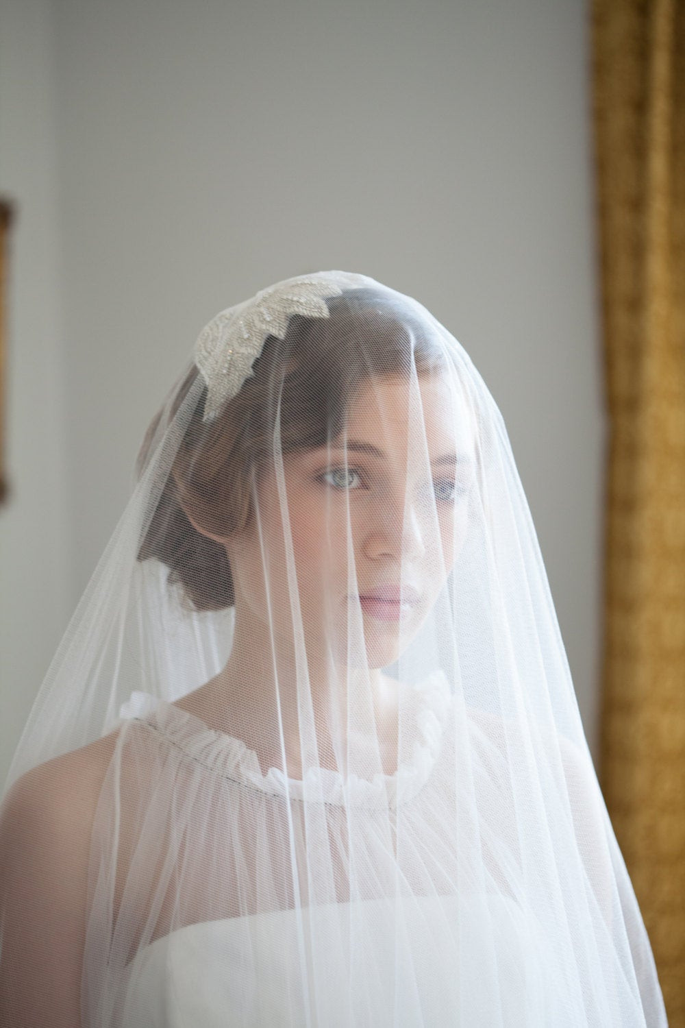Vintage Wedding Veils And Headpieces
 Wedding Headpiece and veil Vintage style Bridal headpiece