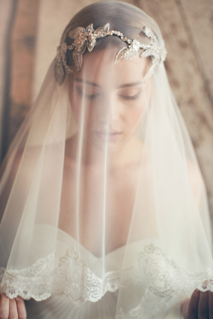 Vintage Wedding Veils And Headpieces
 wedding veils bridal headpieces ivory vintage bhldn
