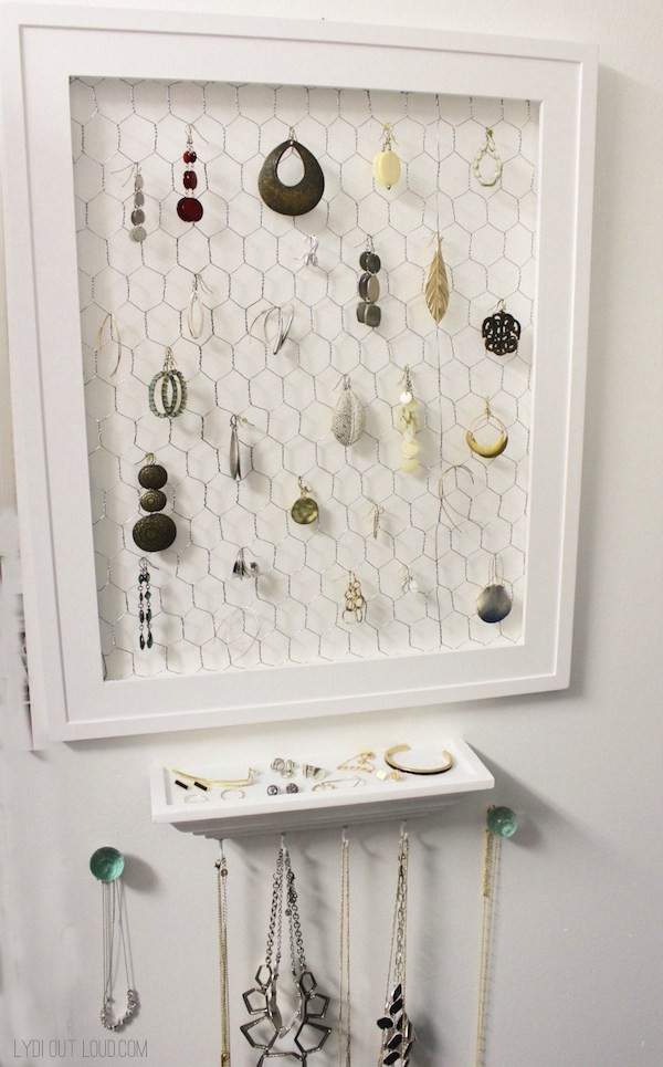 Wall Jewelry Organizer DIY
 DIY Jewelry Organizers • The Bud Decorator