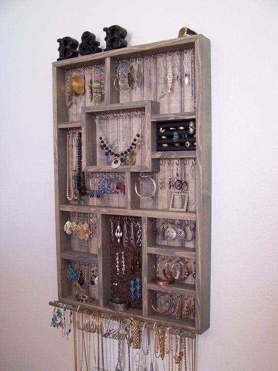 Wall Jewelry Organizer DIY
 Home and Living Decorative Wood Jewelry Organizer Wall