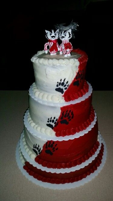 Wedding Cakes Madison Wi
 Our Badger cake 4 25 15