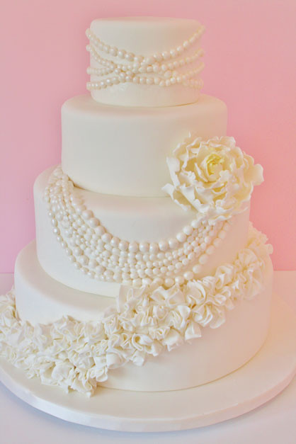 Wedding Cakes Nj
 Wedding Cakes NJ Pearls and Ruffles Custom Cakes