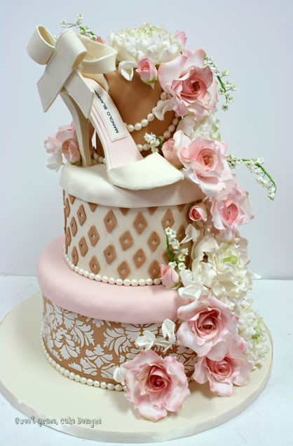 Wedding Cakes Nj
 Bridal Shower Cakes NJ Sugar Shoe and Sugar Flowers