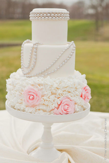 Wedding Cakes Nj
 Wedding Cakes NYC Silver and Pink Ruffles Custom Cake