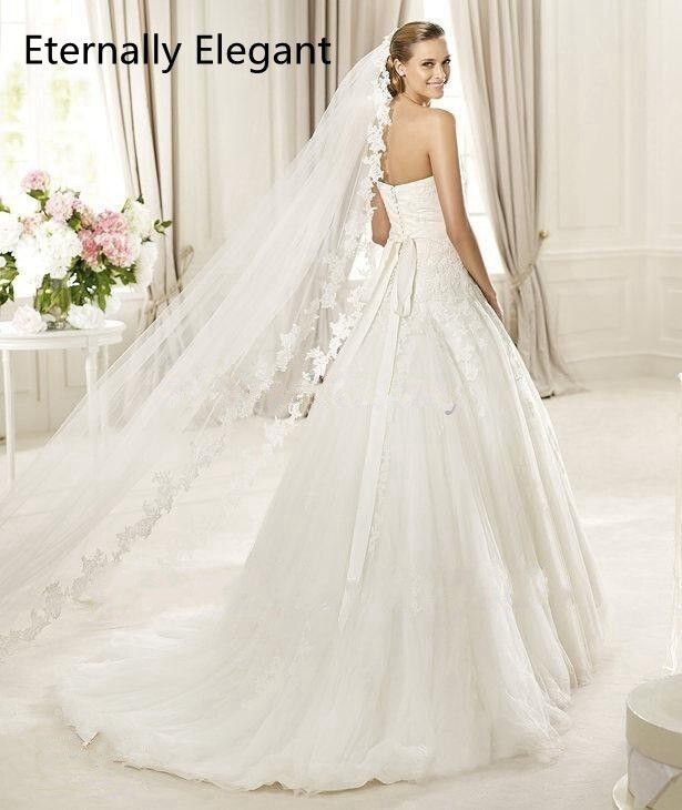 Wedding Veils Accessories
 2018 Real s White Ivory Wedding Veil 3m Long b