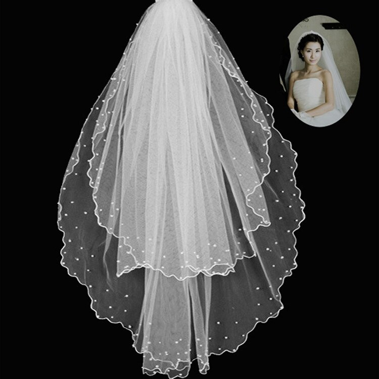 Wedding Veils Accessories
 Wedding Accessories Short Bridal Veils with Pearl Layers