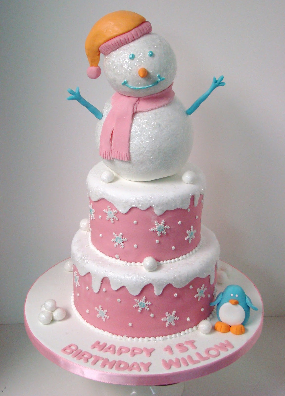 Winter Onederland Birthday Cake
 Sweet Cakes by Rebecca Winter e derland First Birthday