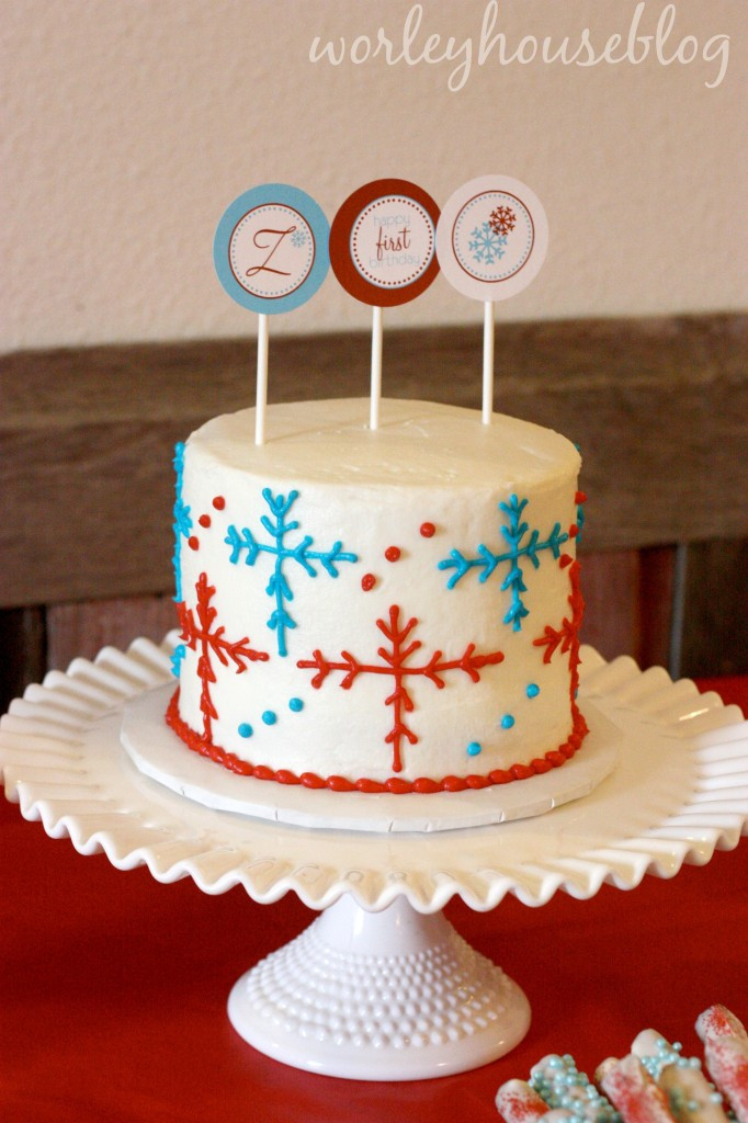 Winter Onederland Birthday Cake
 Zane s Winter ONEderland First Birthday Project Nursery