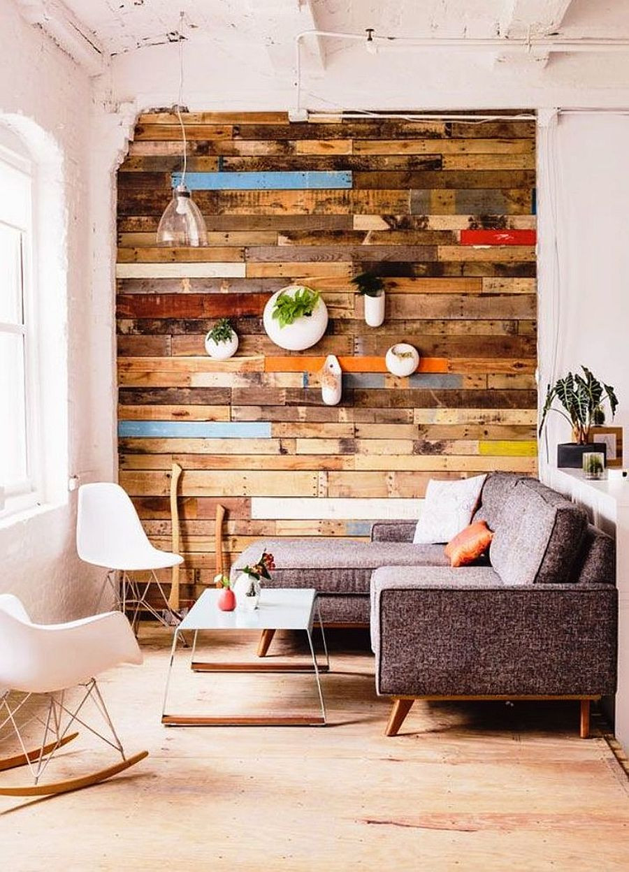 Wooden Wall Designs Living Room
 Warmth and Texture 10 Unique Living Room Wood Accent Walls