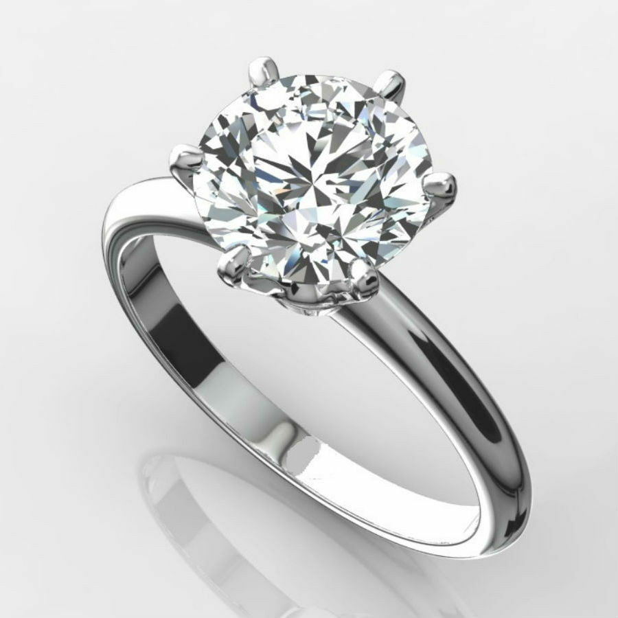 1 Carat Diamond Solitaire Engagement Ring
 DIAMOND SOLITAIRE RING 2 CARAT ROUND VS1 F EXCELLENT CUT