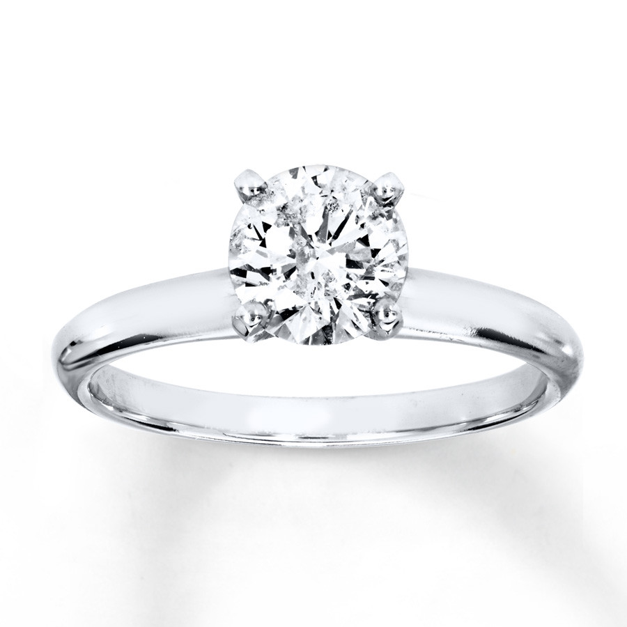1 Carat Diamond Solitaire Engagement Ring
 Diamond Solitaire Ring 1 Carat Round cut 14K White Gold