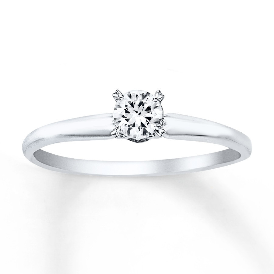 1 Carat Diamond Solitaire Engagement Ring
 Solitaire Engagement Ring 1 4 Carat Diamond 14K White Gold