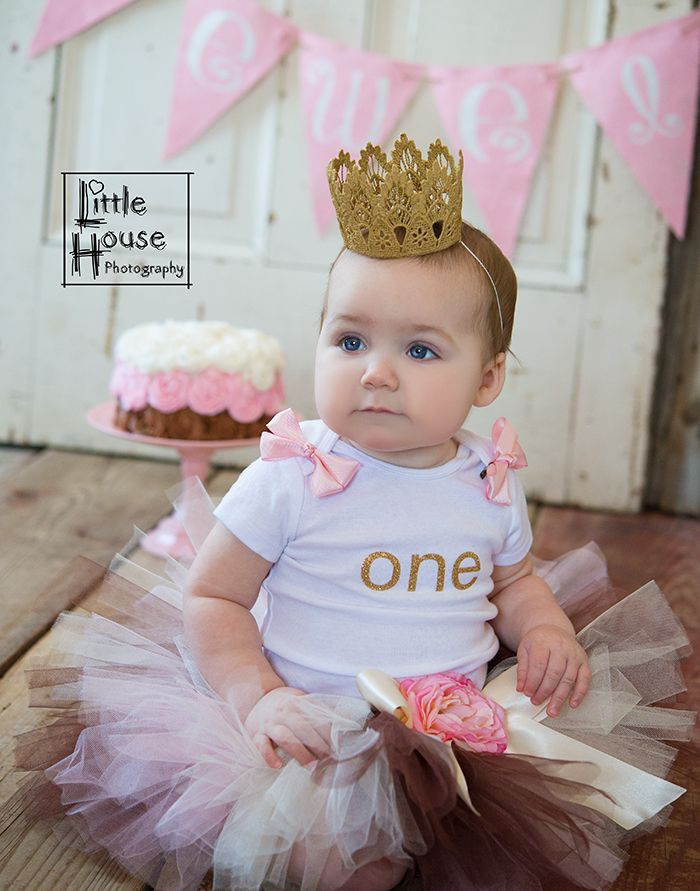 1 Year Old Baby Girl Party Ideas
 1 year old birthday photo party banner crown baby