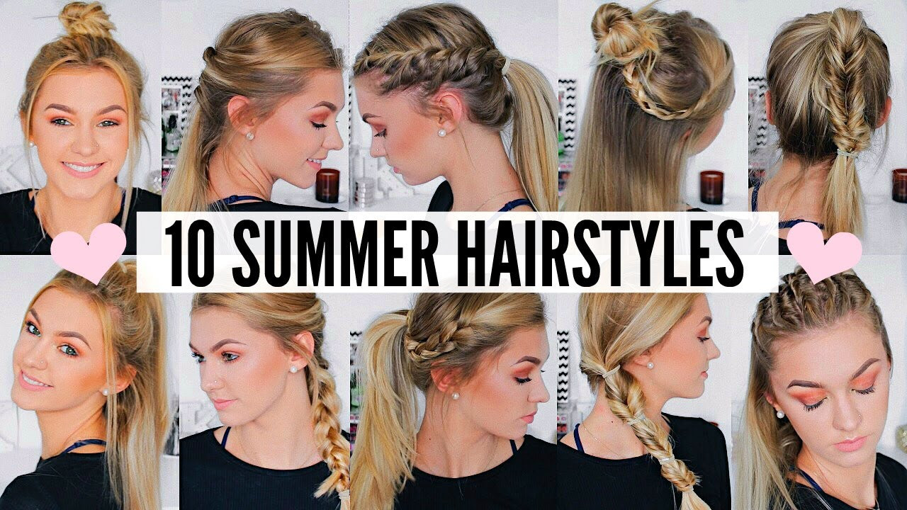 10 Easy Hairstyles
 10 CUTE & EASY SUMMER HAIRSTYLES