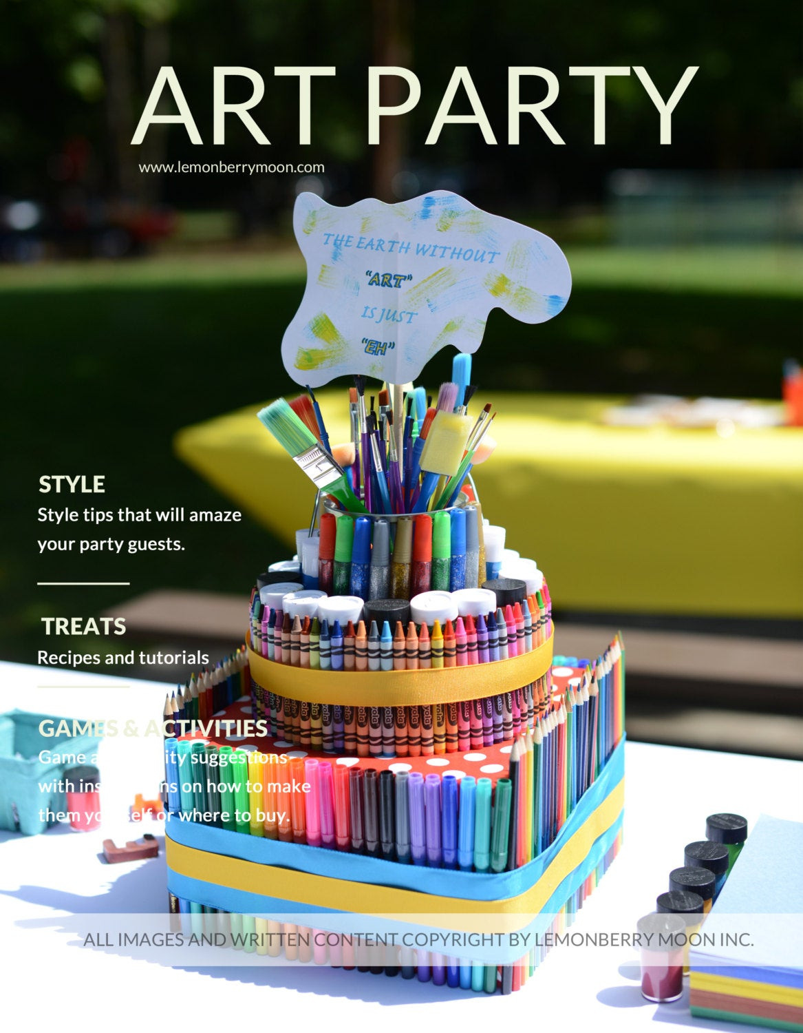 10 Year Old Boy Birthday Party Themes
 PARTY PLAN Kids Rainbow Art Theme Birthday by LemonberryMoon